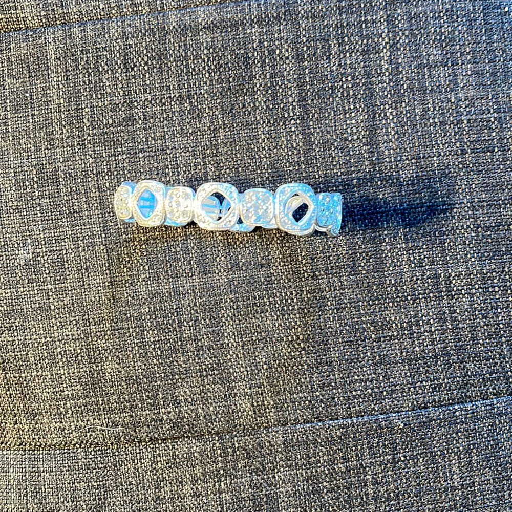 Silver bracelet with zirconium stone insets